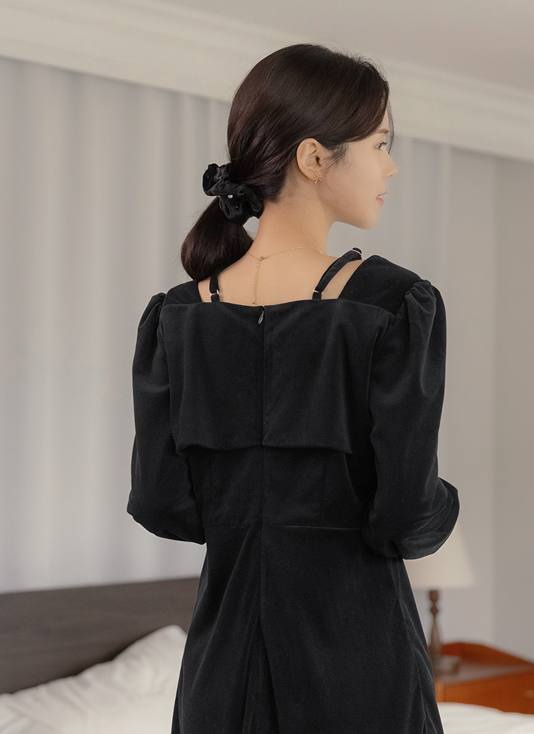 ハートネックベロアワンピース | レディースファッション通販 - DHOLIC