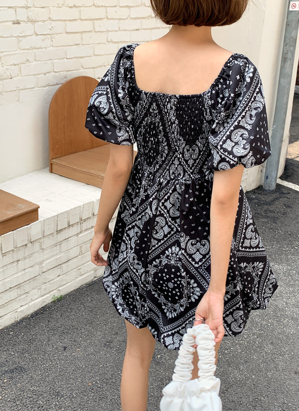 2WAYペイズリーミニワンピース・全2色 | レディースファッション通販