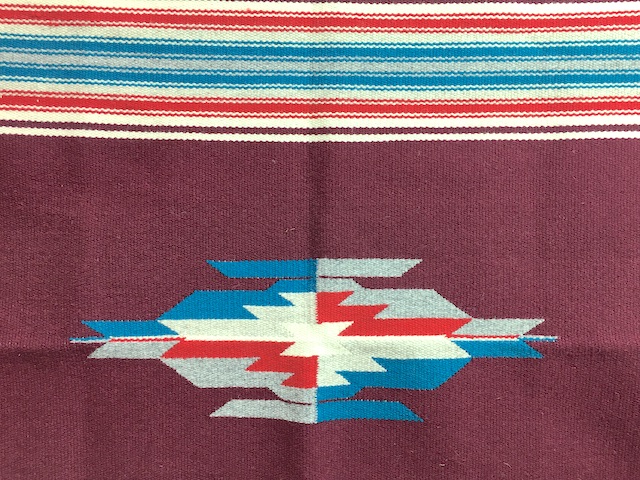 Ortega's オルテガ 843636-051 手織りチマヨブランケット 90x90cm