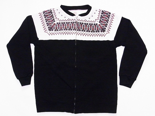 FULLCOUNT[フルカウント] 雪柄スウェット 3717 フルジップスウェット