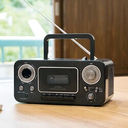 CDラジオカセットレコーダー(ブラック): 生活雑貨・家電／はぴねすくらぶ