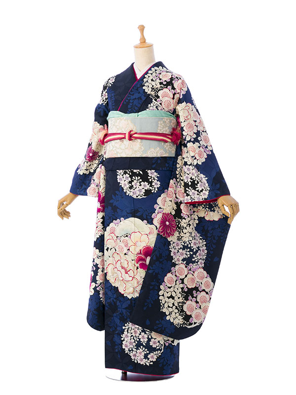 振袖|青系 |1S3220|対応身長:155-165cm|ｻｲｽﾞ:7号-13号｜全国宅配可の