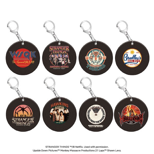 STRANGER THINGS レコード風アクリルキーホルダー【1BOX 8箱入り