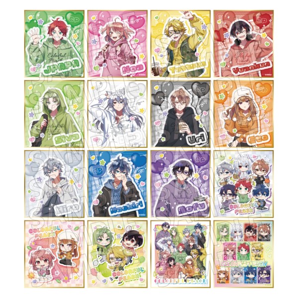 カラフルピーチ 色紙コレクション からぴちピクニック【1BOX 16パック