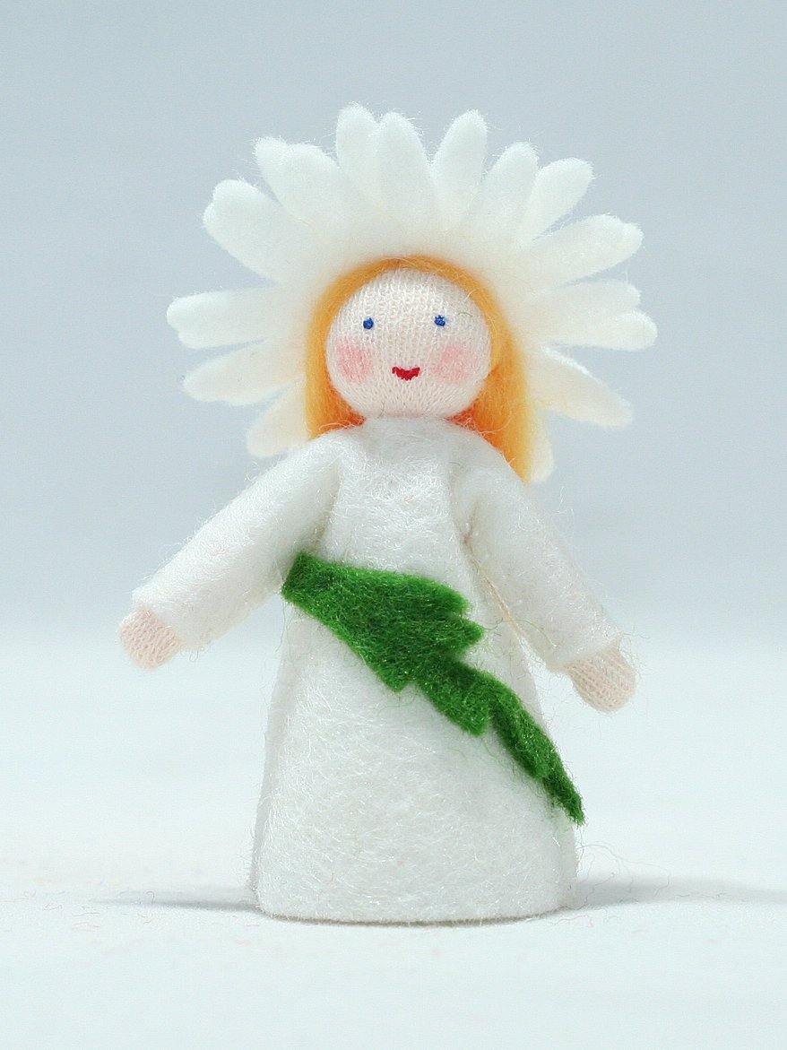 Daisy Fairy Doll – 2.5” Handmade Felt Waldorf Decoration by