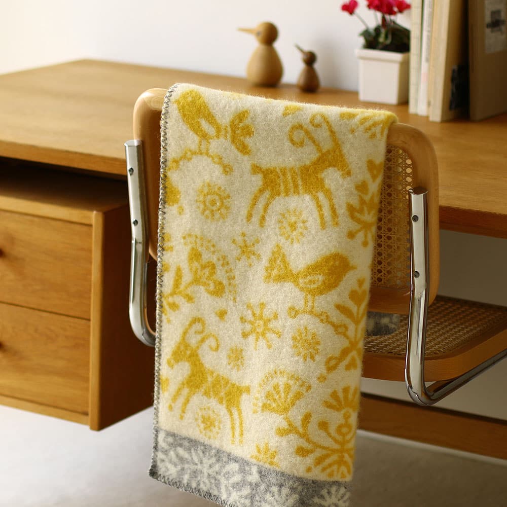 KLIPPAN/クリッパン ウールミニブランケット ジョイ イエロー