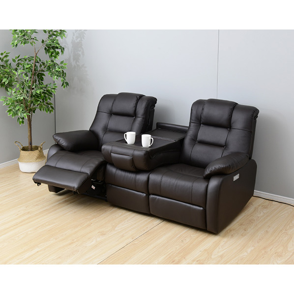 YAMAZEN 電動リクライニングソファ ダークブラウン YAMAZEN 電動