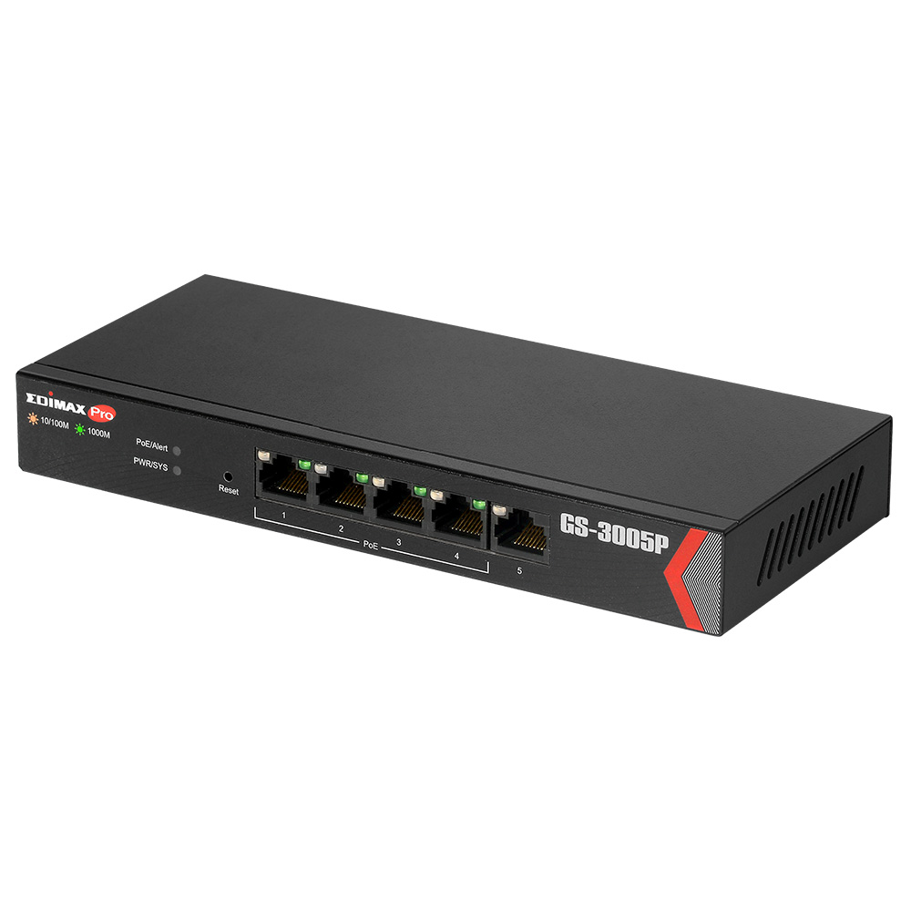 Edimax Pro GS-3005P Long Range 5-Port Gigabit Web Managed Switch