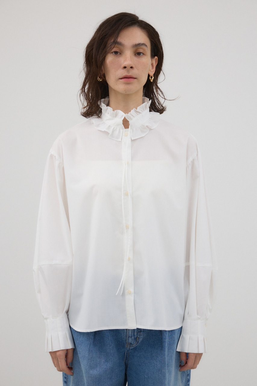 crie conforto | フリルスタンドカラーブラウス (シャツ・ブラウス