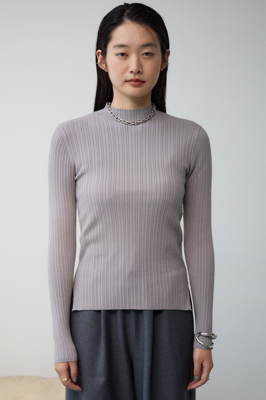 AZUL BY MOUSSY | ランダムリブハイネックニットトップス (ニット
