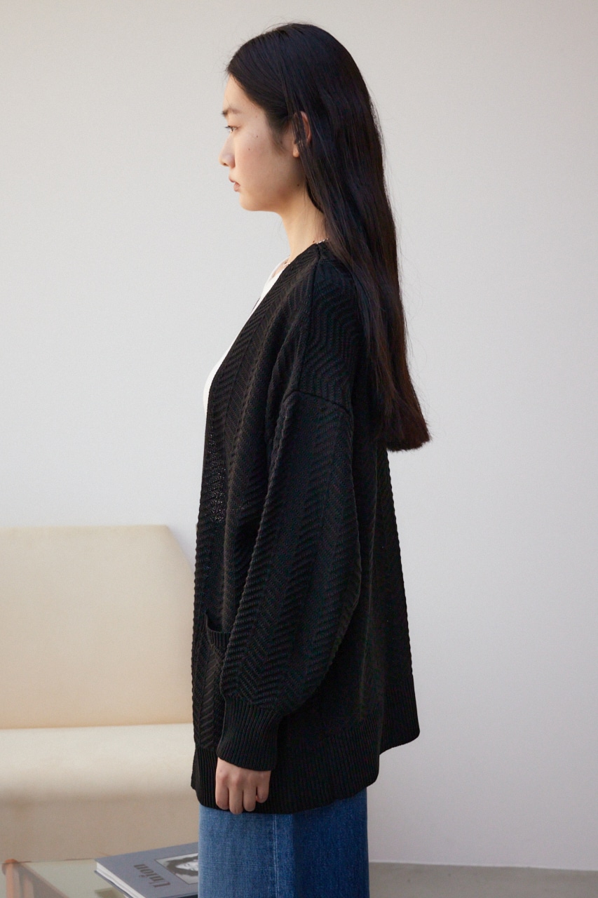 AZUL BY MOUSSY | ヘリンボーンニットカーディガン (カーディガン