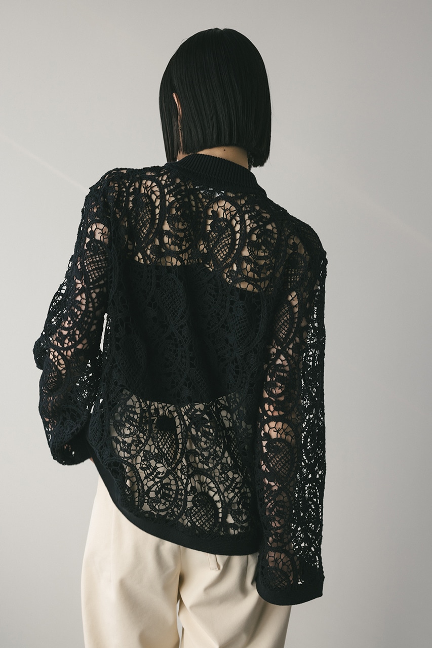 STYLEMIXER | クロシェレースニットシャツ (ニット ) |SHEL'TTER WEBSTORE