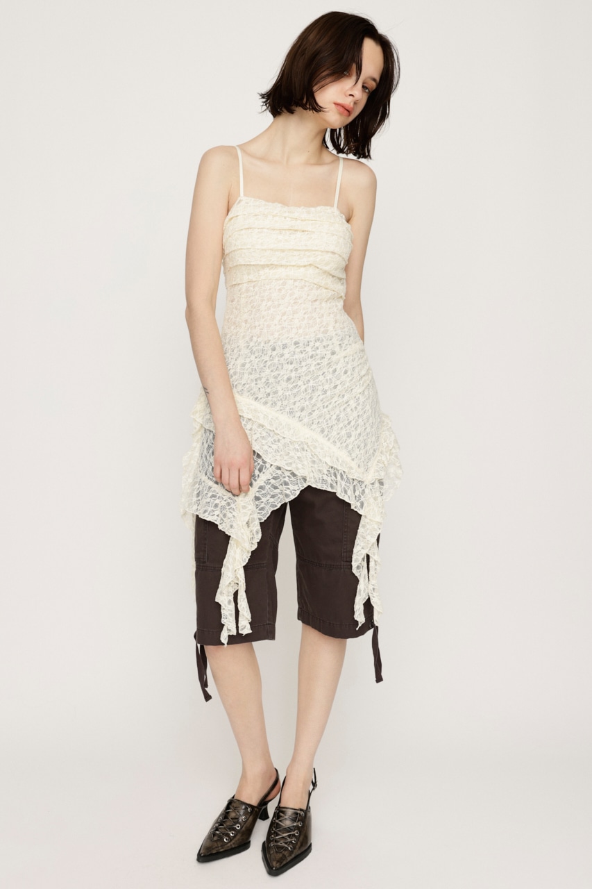 SLY | TUCKED LACE RUFFLE キャミソール (キャミソール ) |SHEL'TTER
