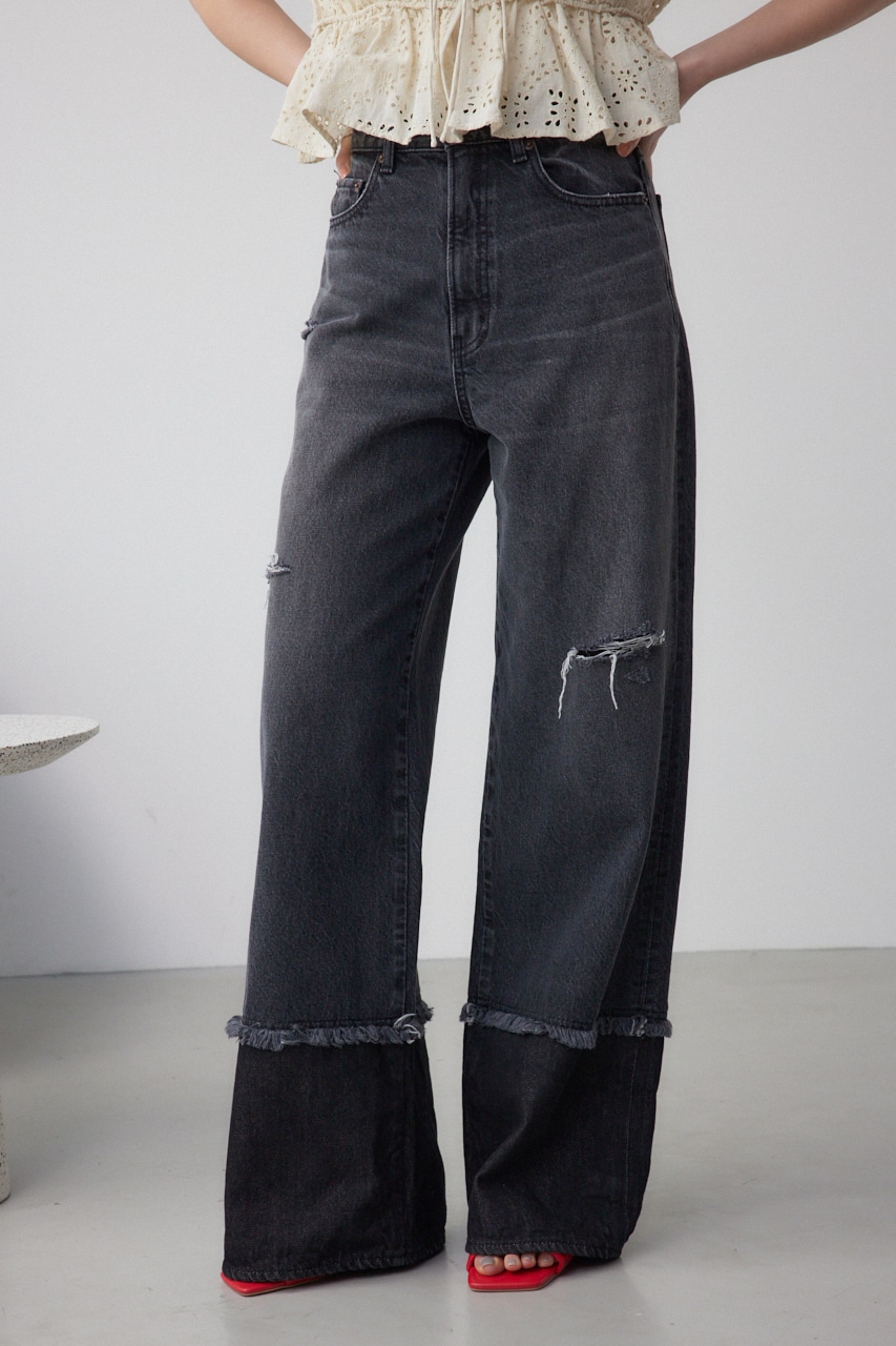 AZUL BY MOUSSY | AZUL DENIM スウィッチングバイカラーデニム (ワイド