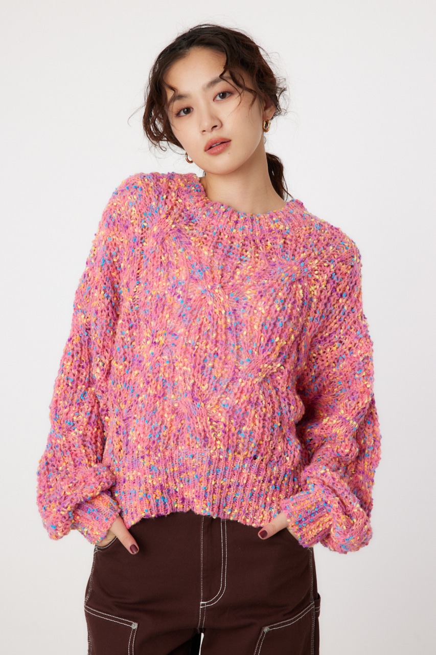 RODEO CROWNS WIDE BOWL | マルチカラーネップニット (ニット ) |SHEL