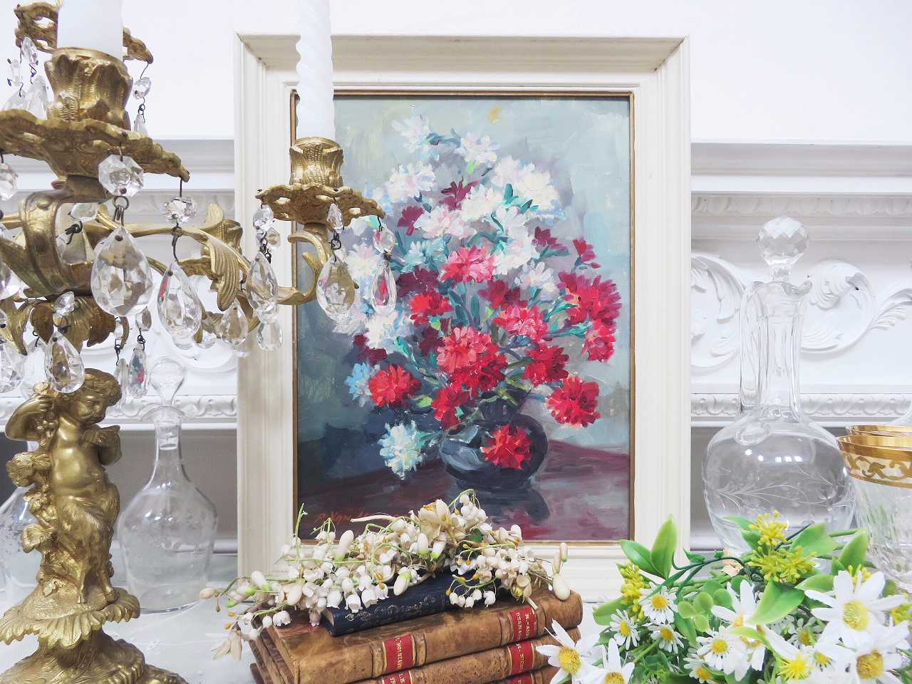 油絵 菅家令子 絵 絵画 インテリア uF6-120209 静物 フルーツ｜絵画