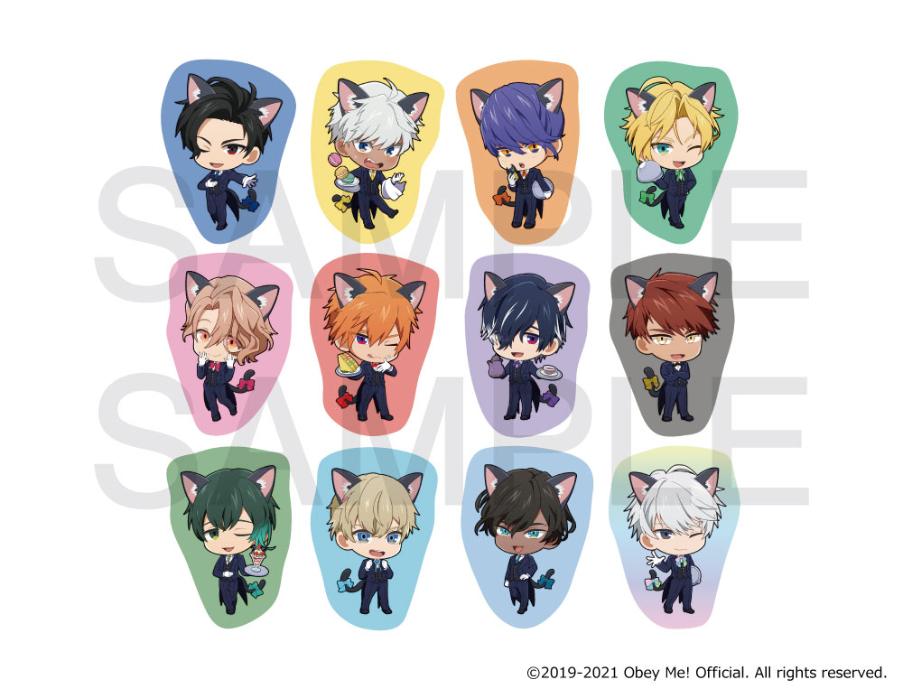 ObeyMe!×mixx garden 黒猫執事喫茶 ミニキャラクッション(マモン)