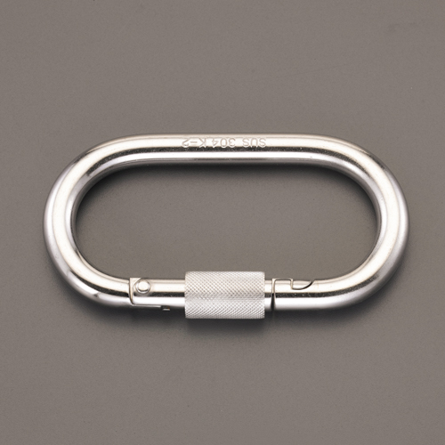 EA638DA-2｜110x10mm カラビナ(安全環付/ｽﾃﾝﾚｽ製)のページ -