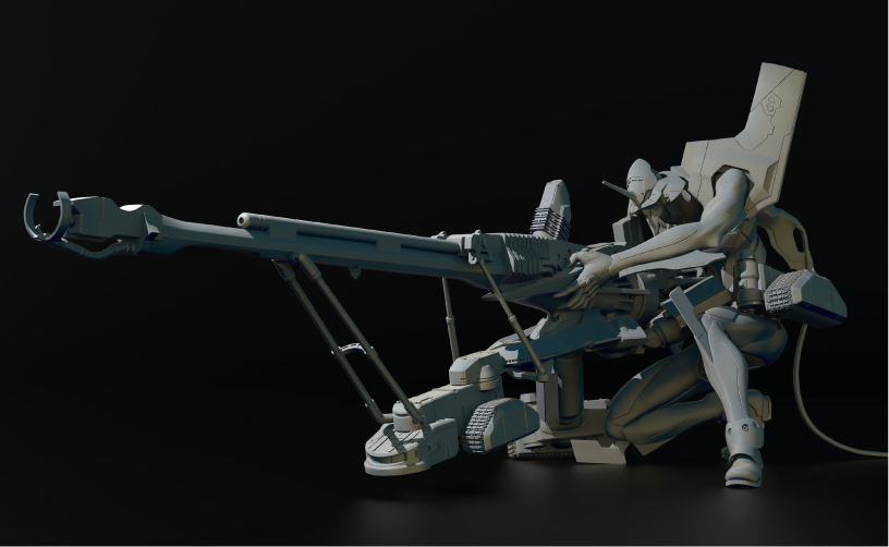 海洋堂から、陽電子砲を構えたエヴァンゲリオン初号機がプラスチック