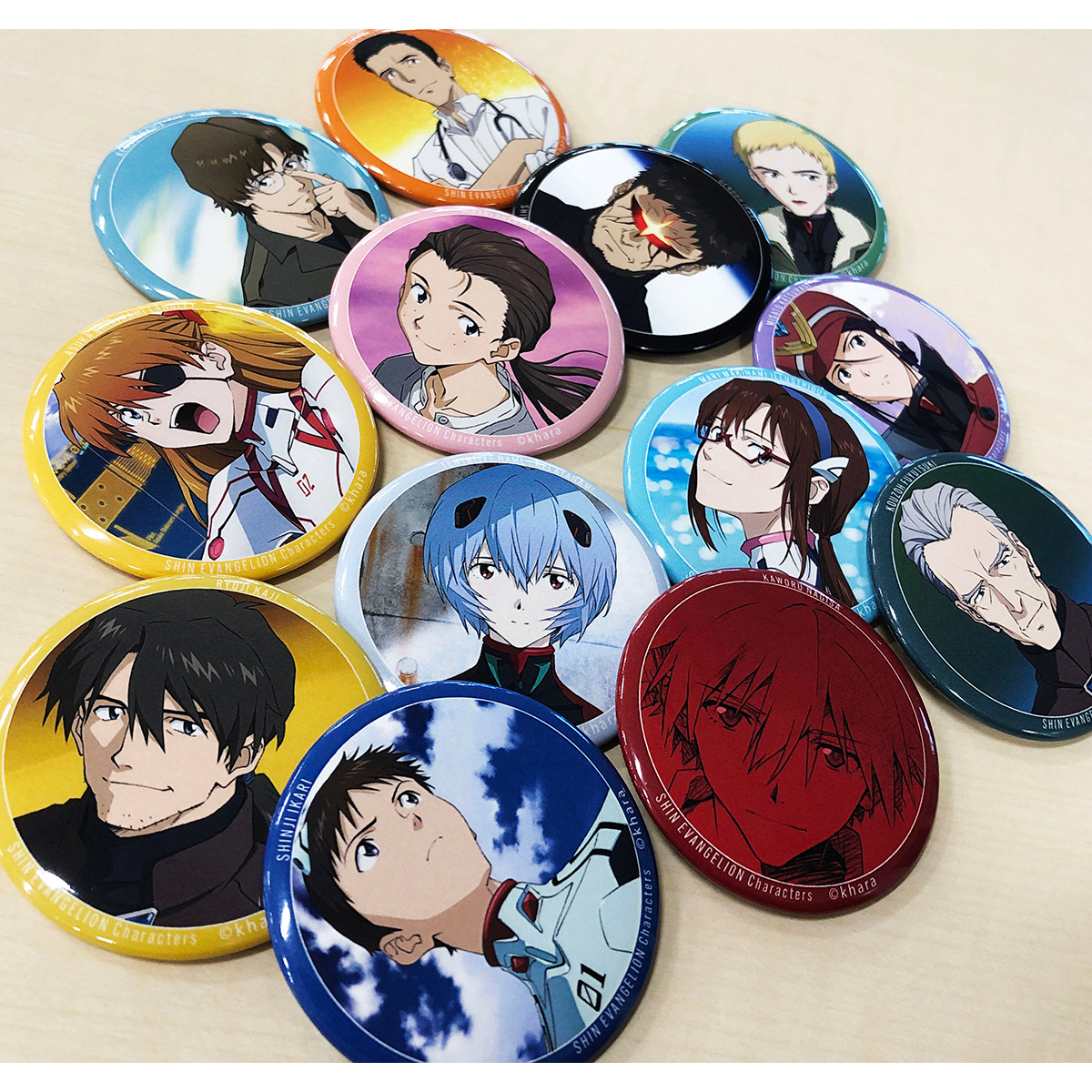 エヴァンゲリオン in 東海 名鉄 アスカ スクエア缶バッジ エヴァ 缶