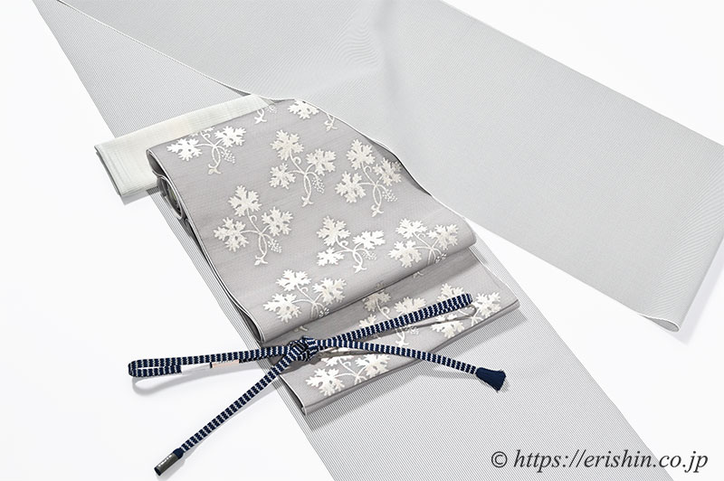 勝山さと子さんの夏着尺に勝山健史さんの夏帯を 『着物・呉服えり新』