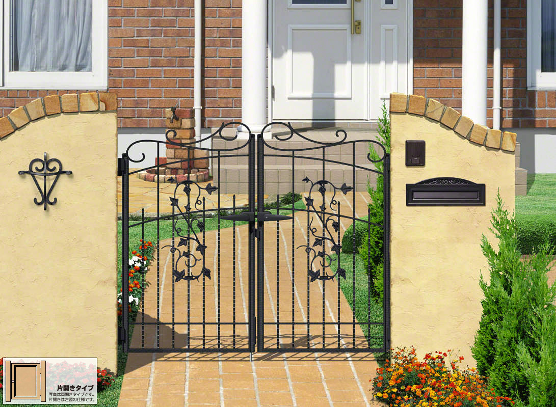 プロヴァンス1型 片開き-三協アルミ - 門扉ならエクスショップ