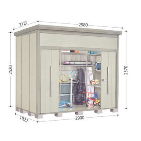 タクボ物置JN-2919(高天井タイプ 背面・側面棚付き) - エクステリア