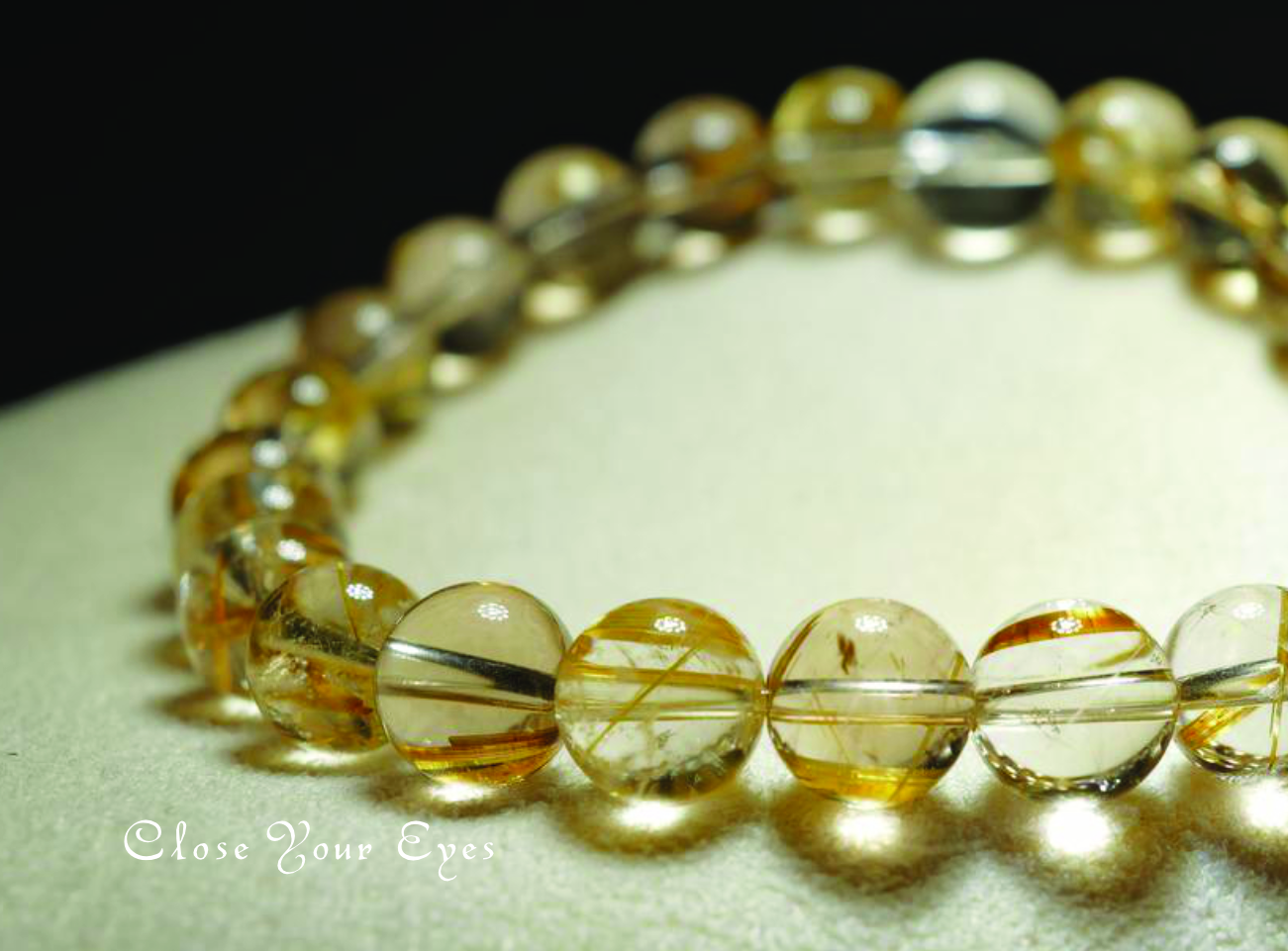 7mmエナジーブレス 金のルチルクォーツ／オンリーワンブレス