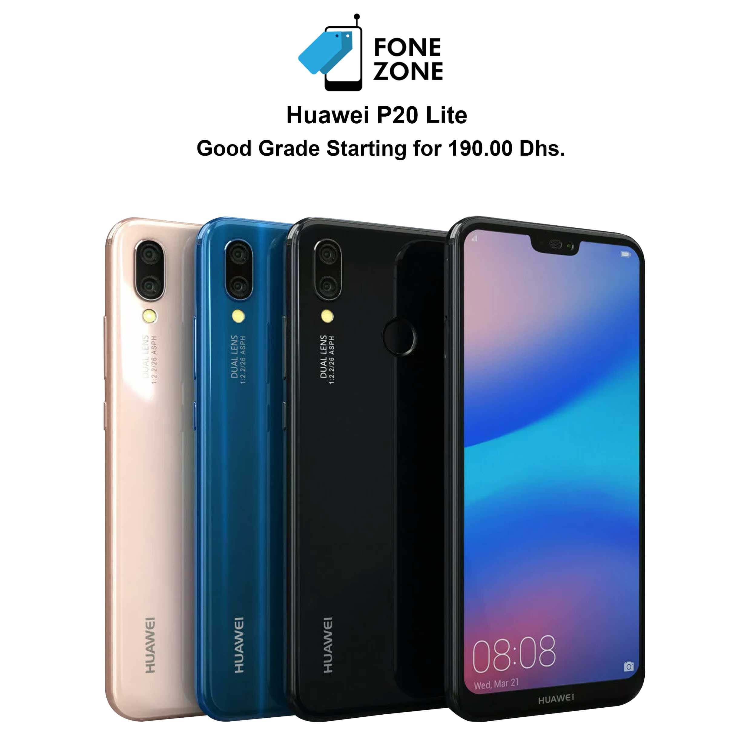 Huawei P20 lite 32GB 4GB RAM single sim Midnight Black – Fonezone.ae
