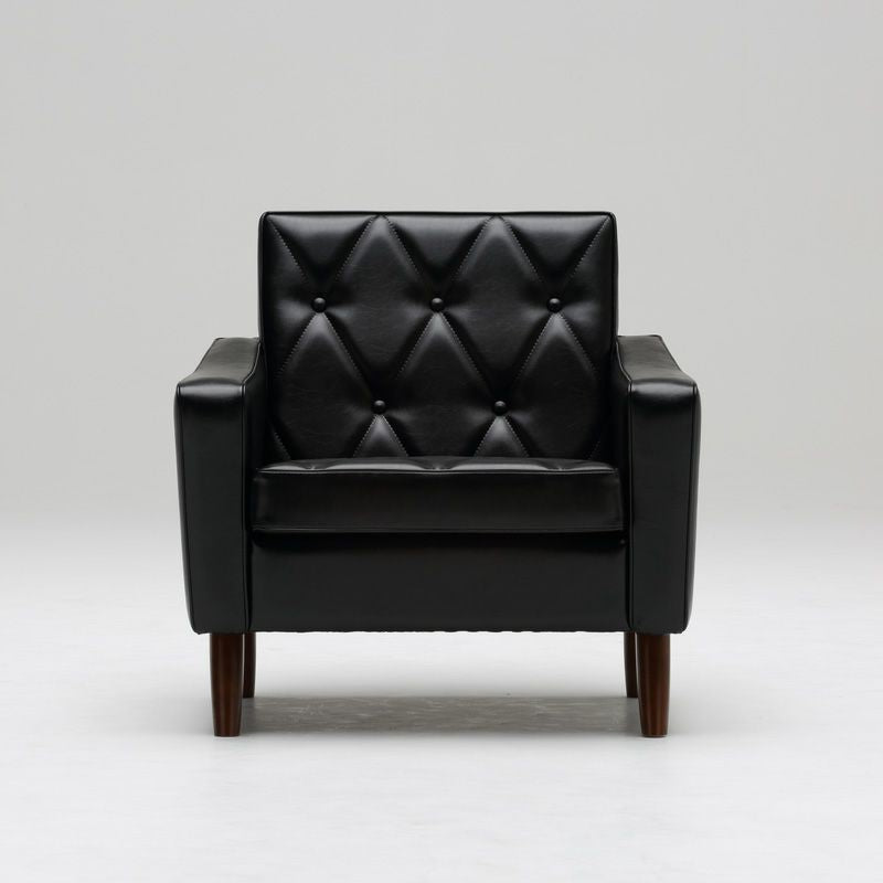 カリモク60 ロビーチェア1シータースタンダードブラック（ダーク