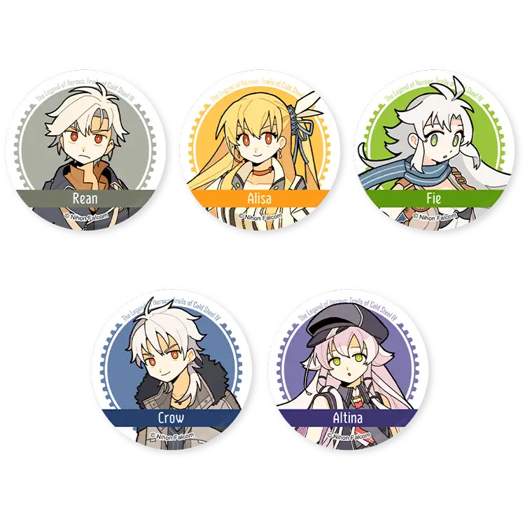 英雄伝説 閃の軌跡IV」缶バッジ（全5種） | 日本ファルコム 公式サイト