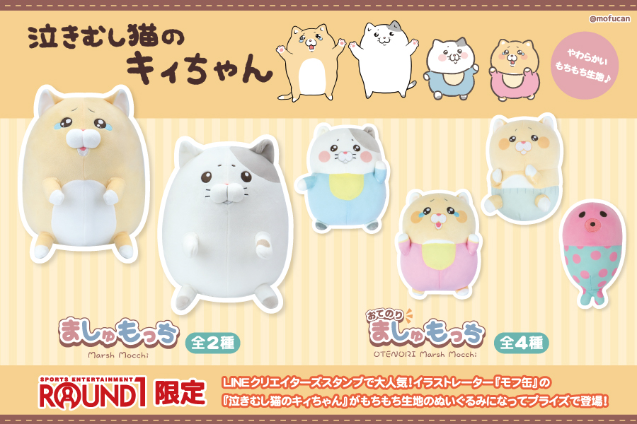 SNSで大人気！「モフ缶」の「泣きむし猫のキィちゃん」がましゅもっち