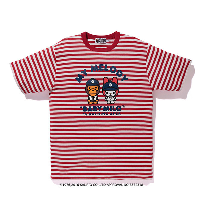 ア ベイシング エイプ×マイメロディ、耳付きのフーディーやスウェット