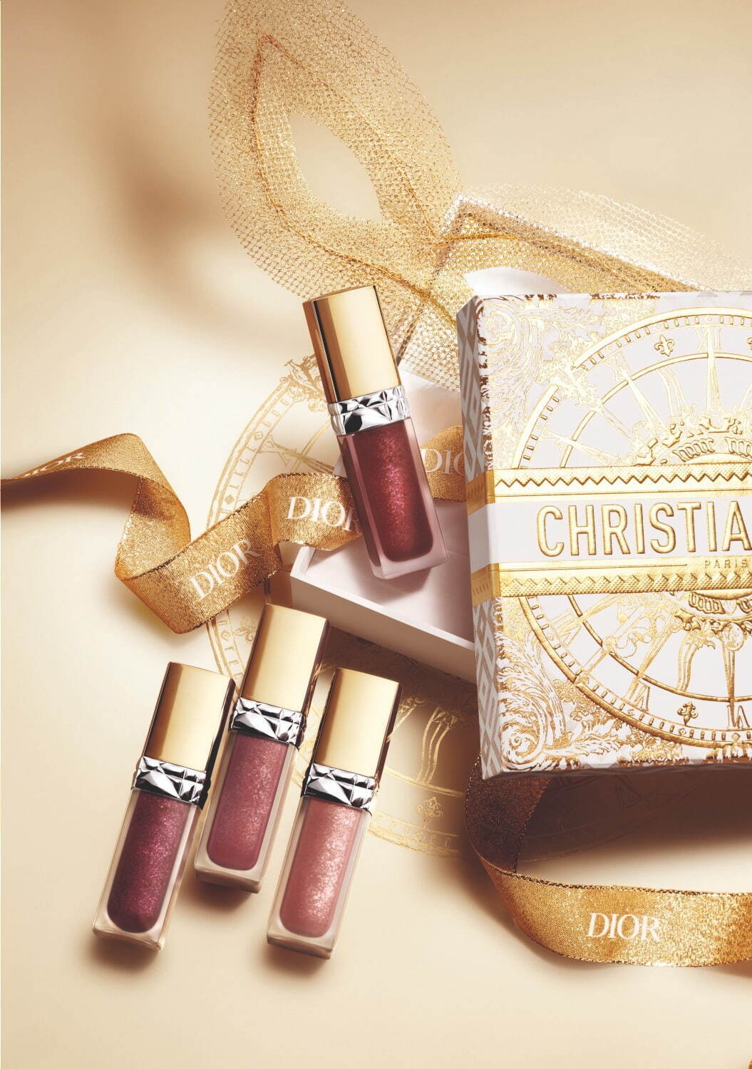 ディオール24年クリスマスコスメ第2弾、「黄金の舞踏会」着想アイパレ