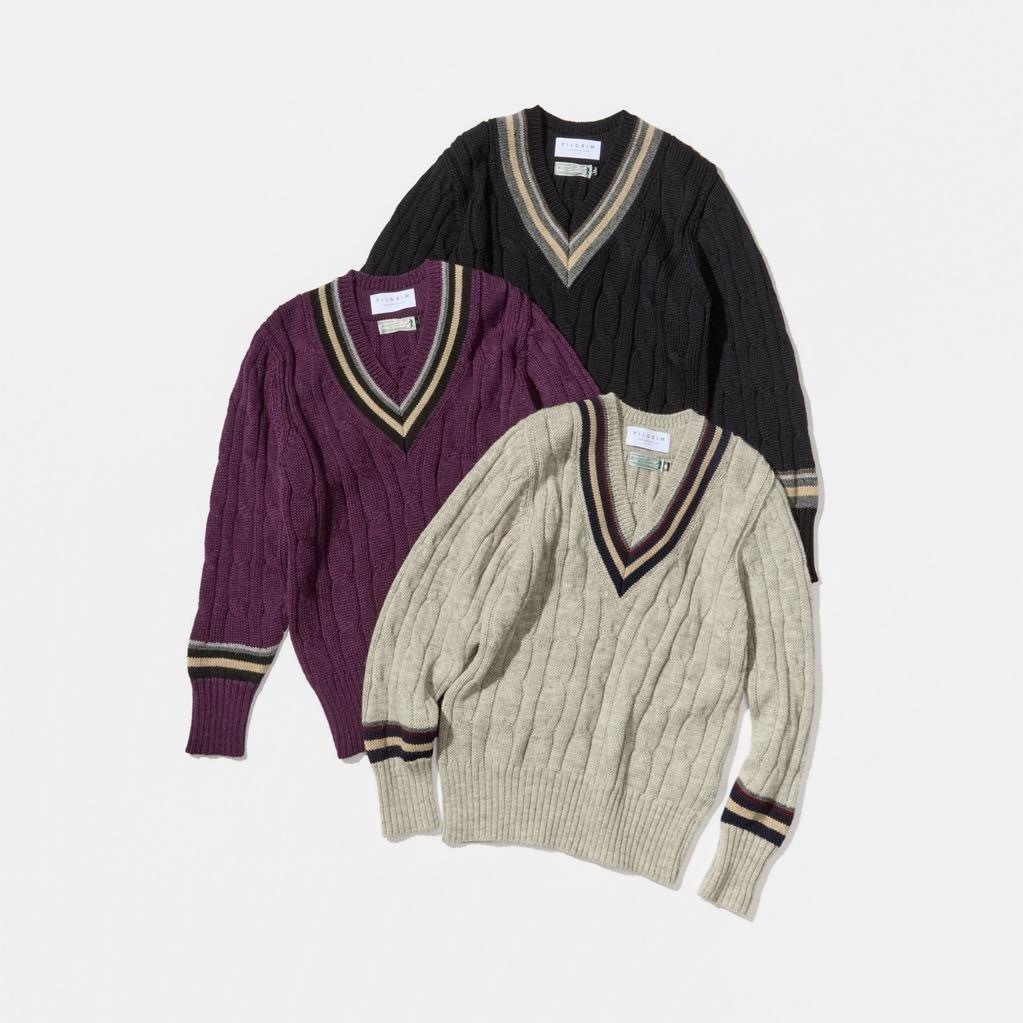 英国「リッチモンド ニットウェア」すっきりシルエットのクリケット