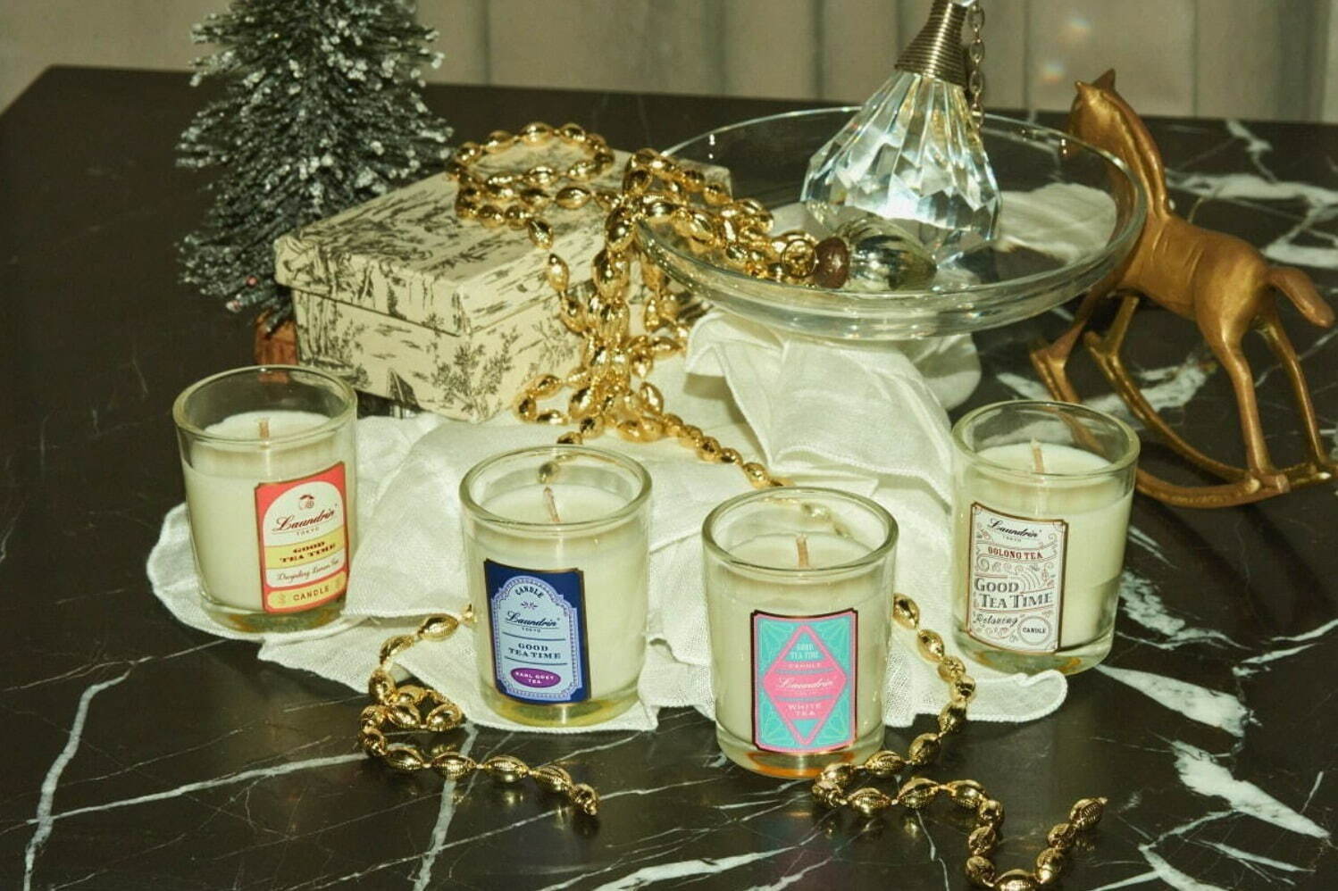 ランドリン24年クリスマスコフレ、“アールグレイ＆ウーロン”などティー