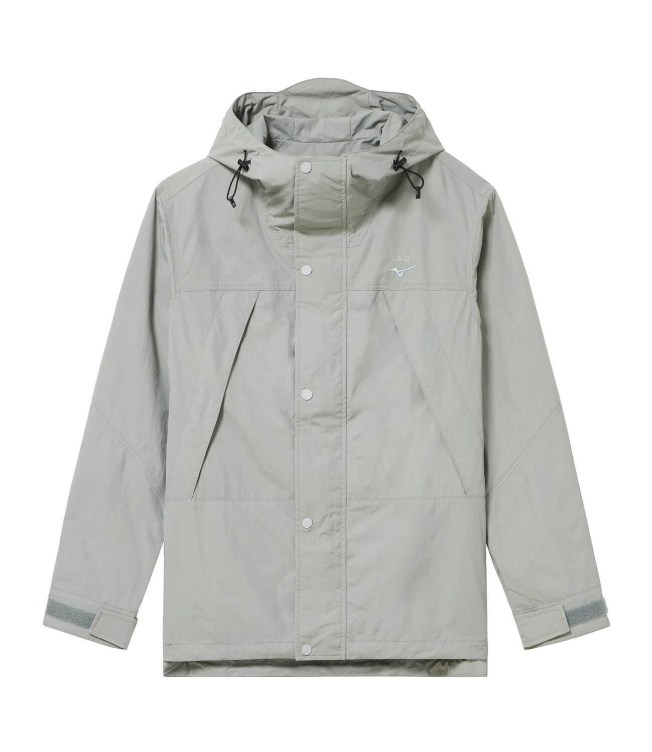 A.P.C.×ミズノ“防風撥水性ナイロン”のマウンテンジャケット、シックな