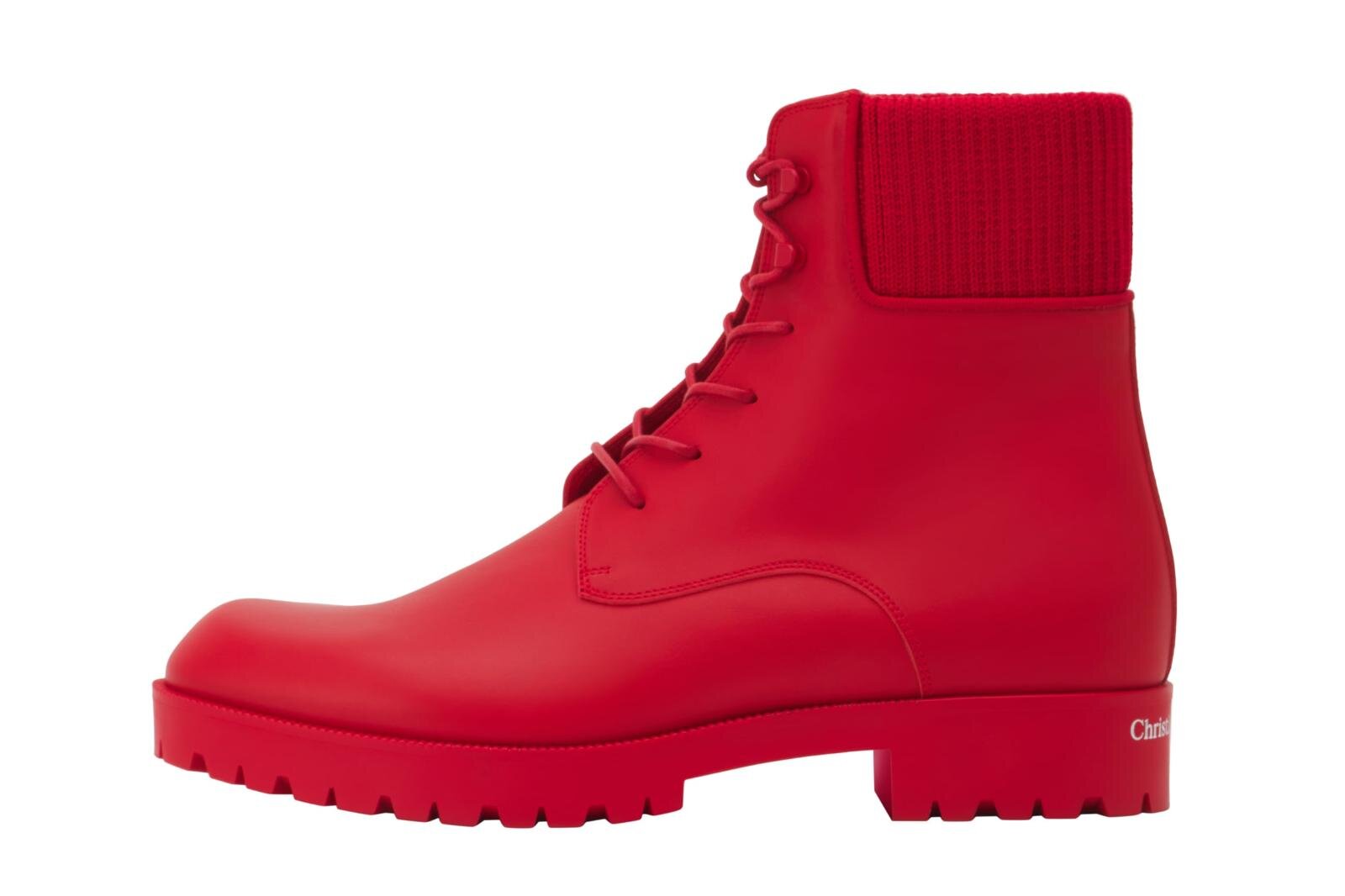 ダイエットブッチャースリムスキンの新作バッグ付きブーツ、レザー