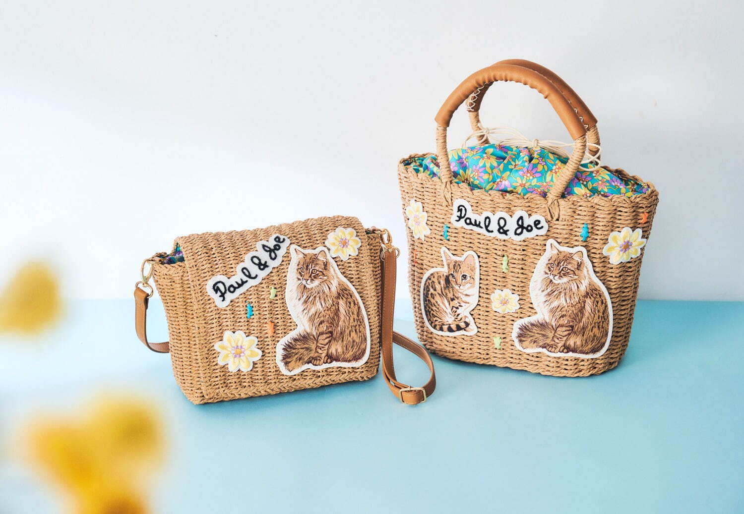 ポール & ジョー アクセソワ“猫”モチーフの新作バッグ、猫ワッペンの