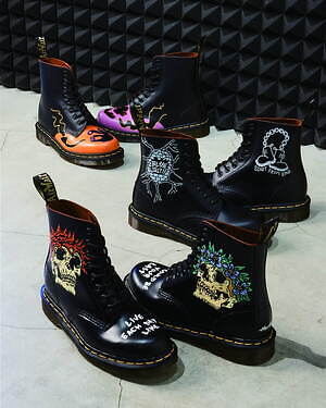 ドクターマーチン×5名のアーティスト、8ホールブーツ＆3ホールシューズ