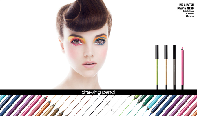 シュウ ウエムラから、組み合わせて描く色鉛筆のようなアイライナー