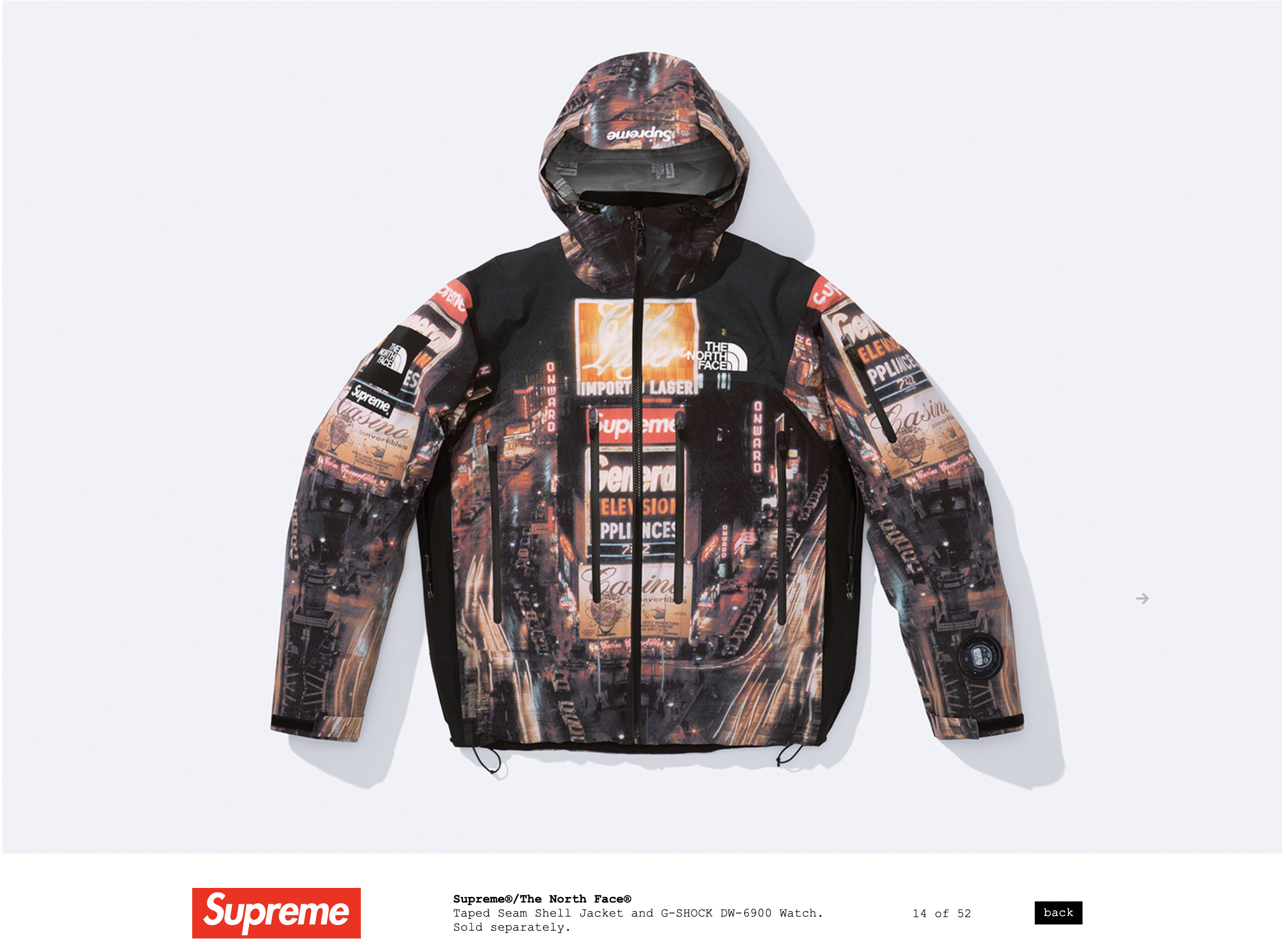 シュプリーム×ザ・ノース・フェイス新作が発売 Gショックを展開