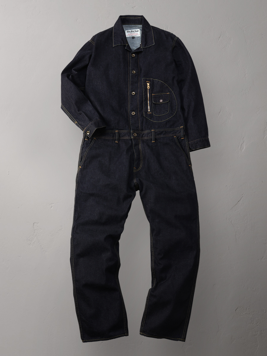 12oz デニム ジャンプスーツ FN-OJ-JS003 | THE FLAT HEAD