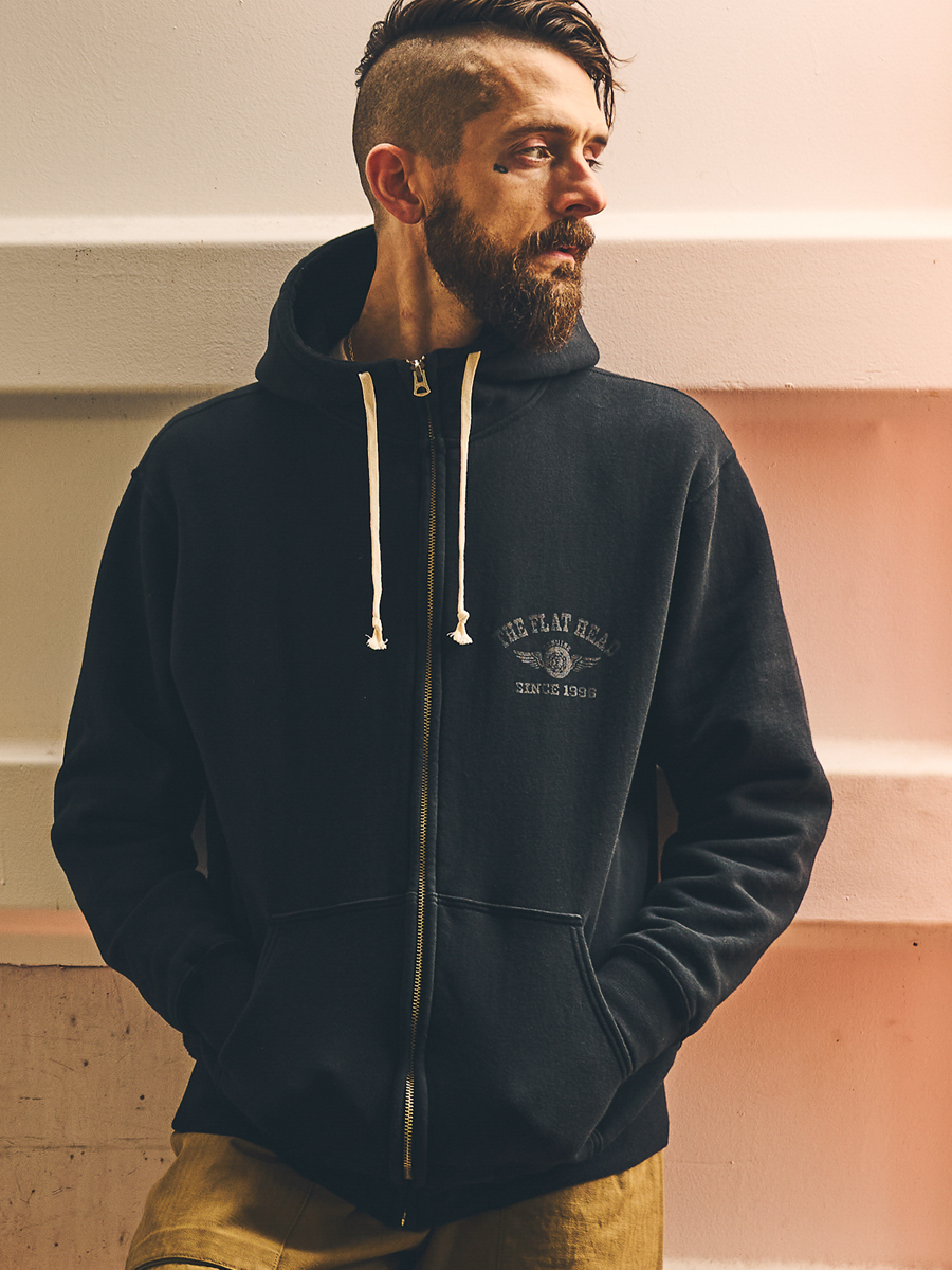 ハイネック フルジップ スウェットパーカー 裏起毛 FN-MHZP-002 | THE