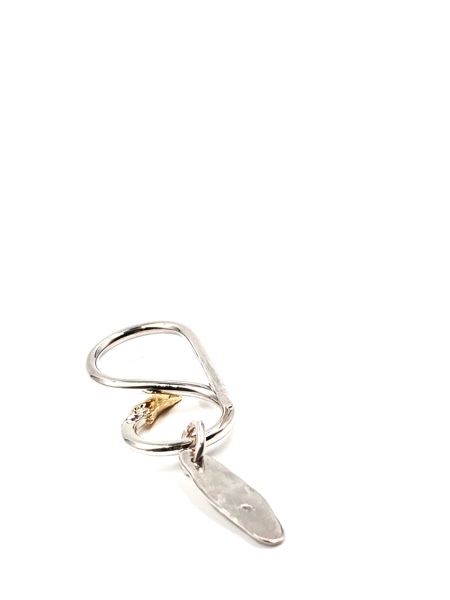 LARRY SMITH / EAGLE HEAD KEY RING (18K GOLD ACCENT) EFOT-0009