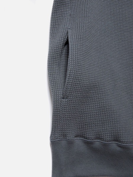 COOTIE / Heavy Waffle Crewneck Sweatshirt -Smoke Blue-