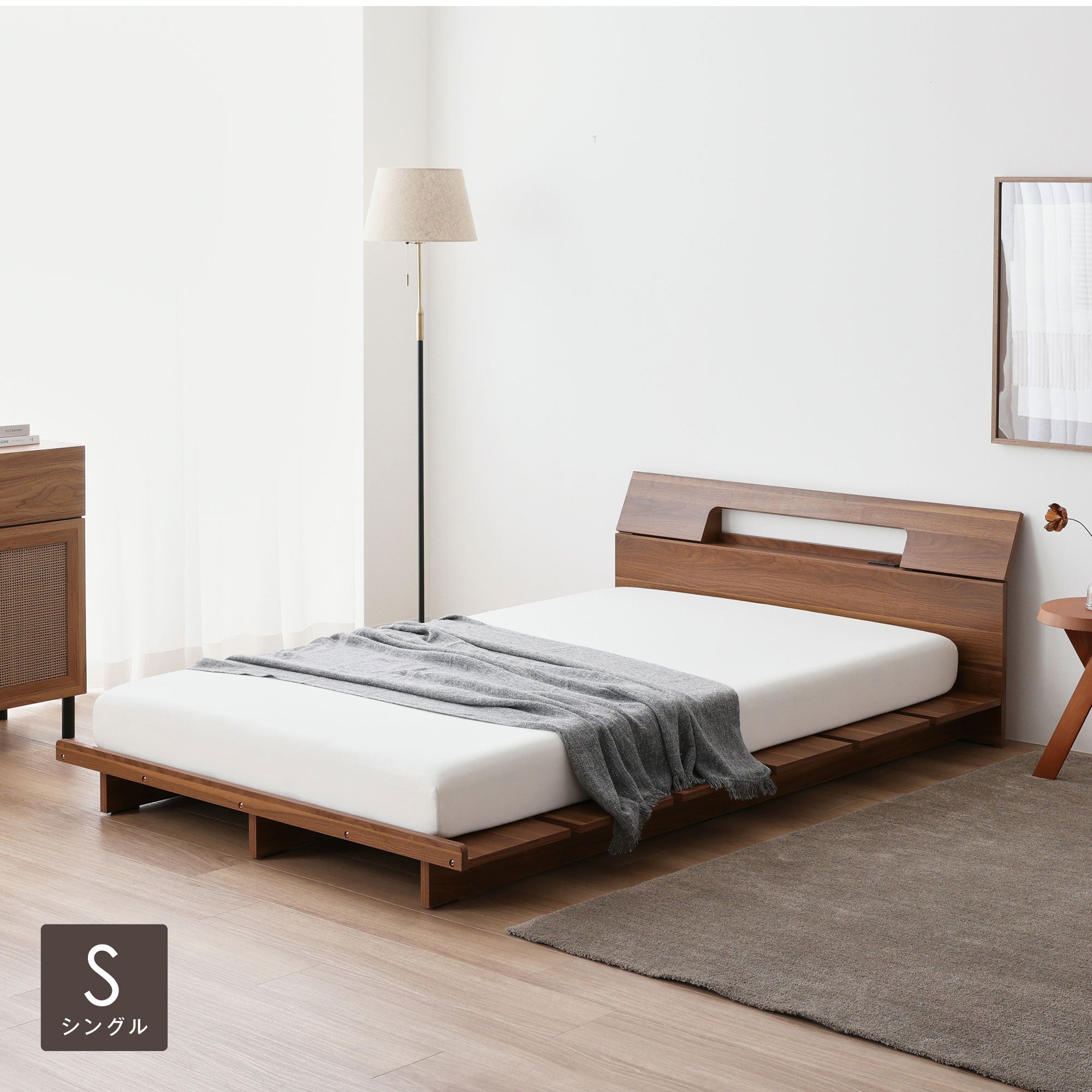 あす着] S/SD/D シングル セミダブル ダブル すのこベッド ヘッド