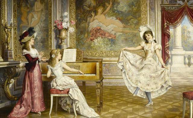 fu-collection】 ヨーロッパ名画 ロココ調 ゴールドダブルフレーム