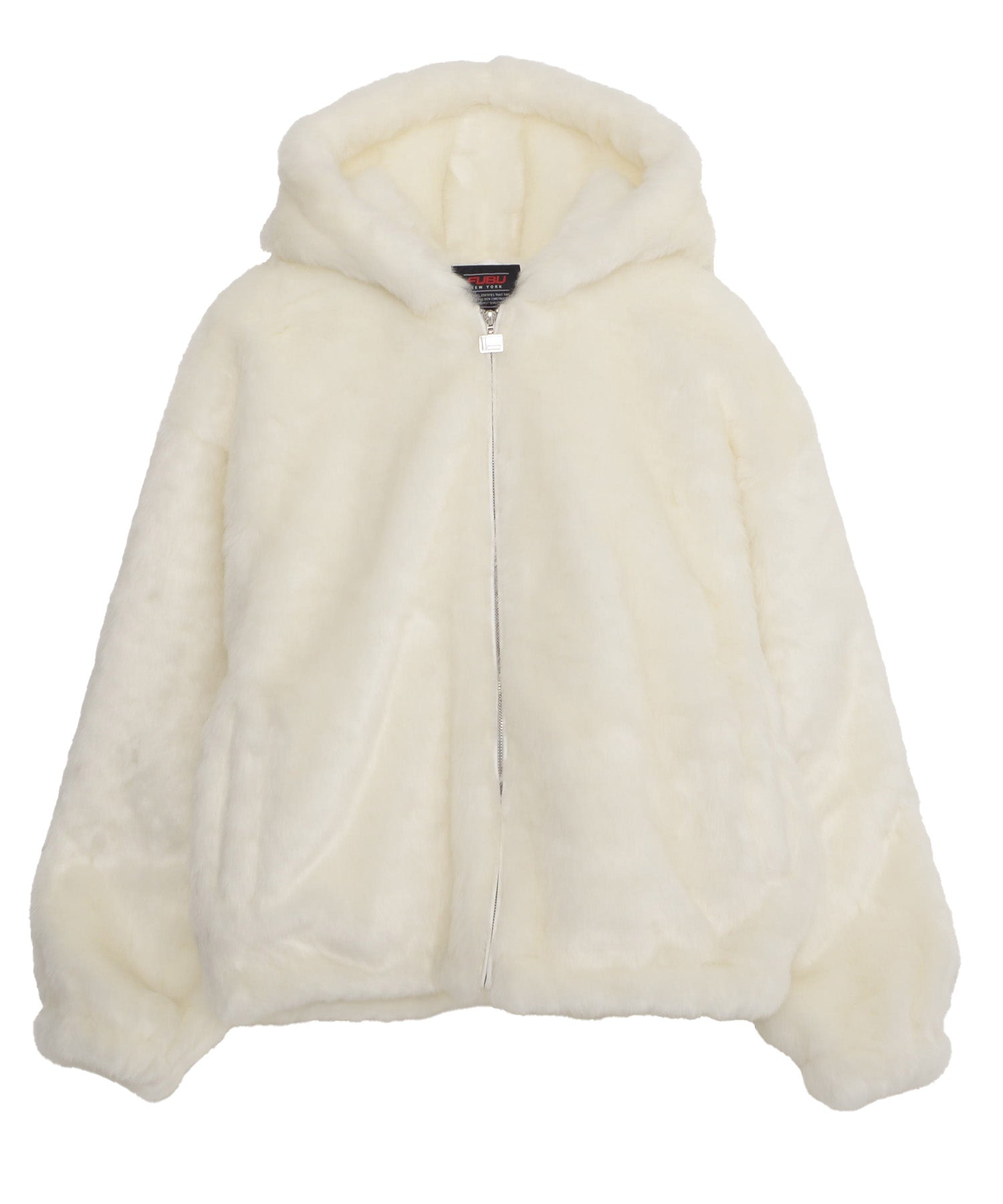 FUBU フブ フェイクファー フード ジャケット。FUBUはアメリカの代表的