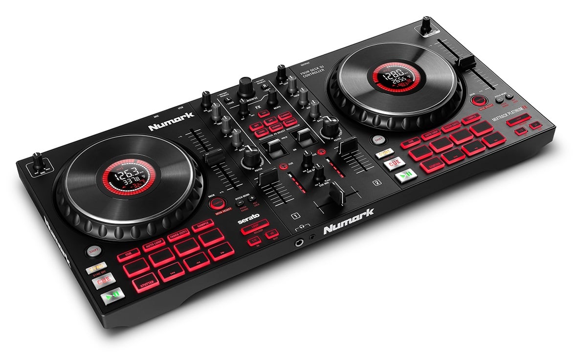 Numark MIXTRACK-PLATINUM-FX 4-Deck DJ Controller with Jog Wheel